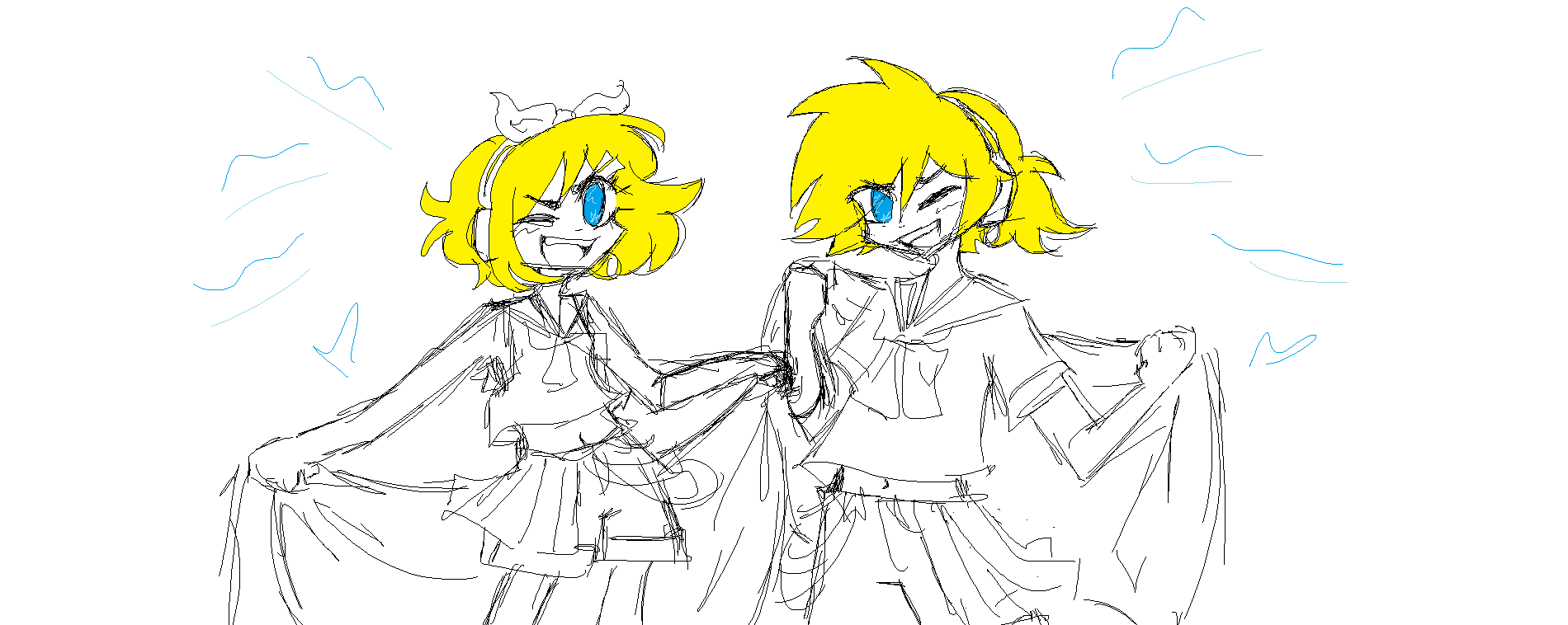 the kagamine twins with (pride)flags