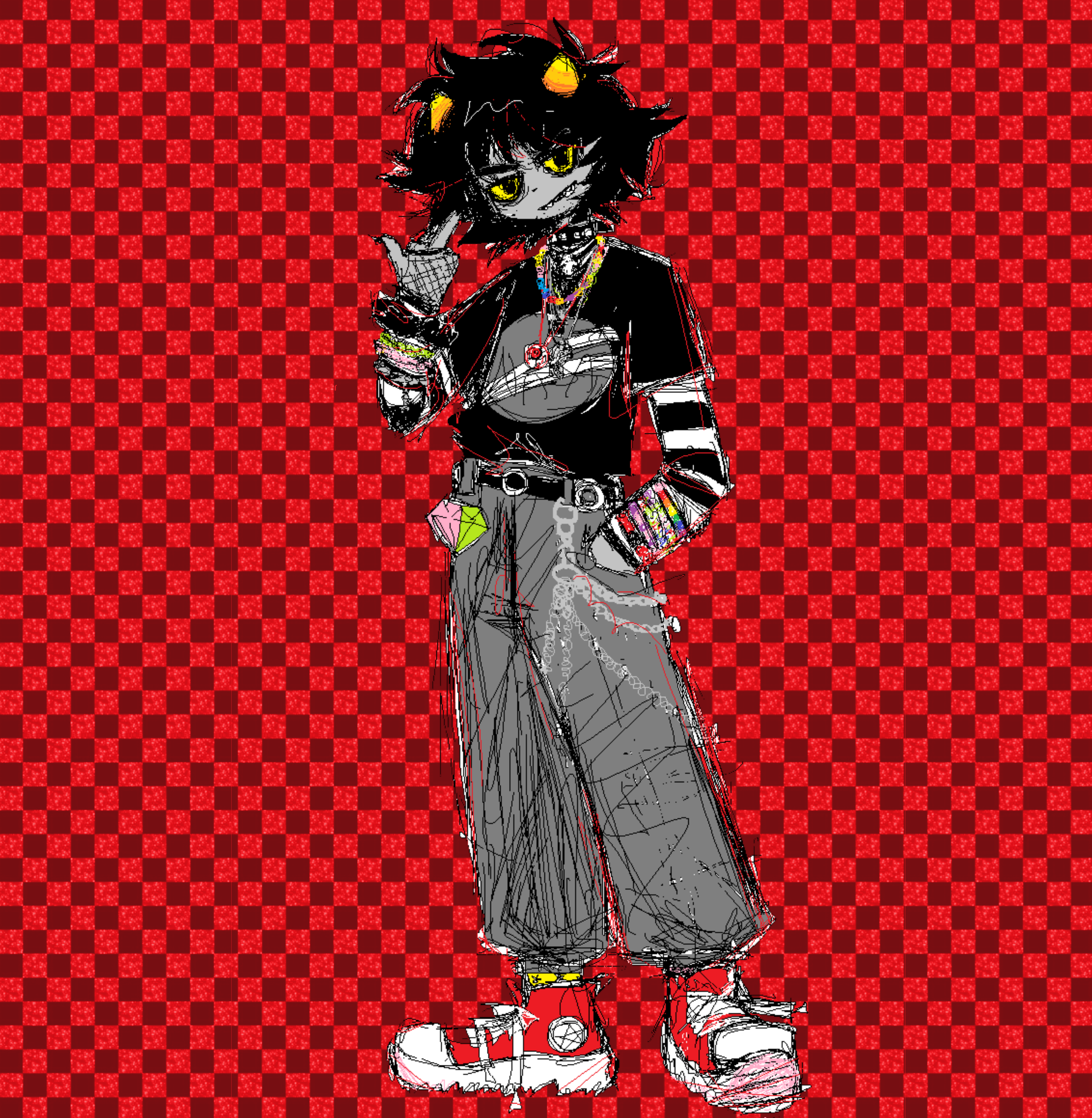 karkat with my drip of the day but with editing