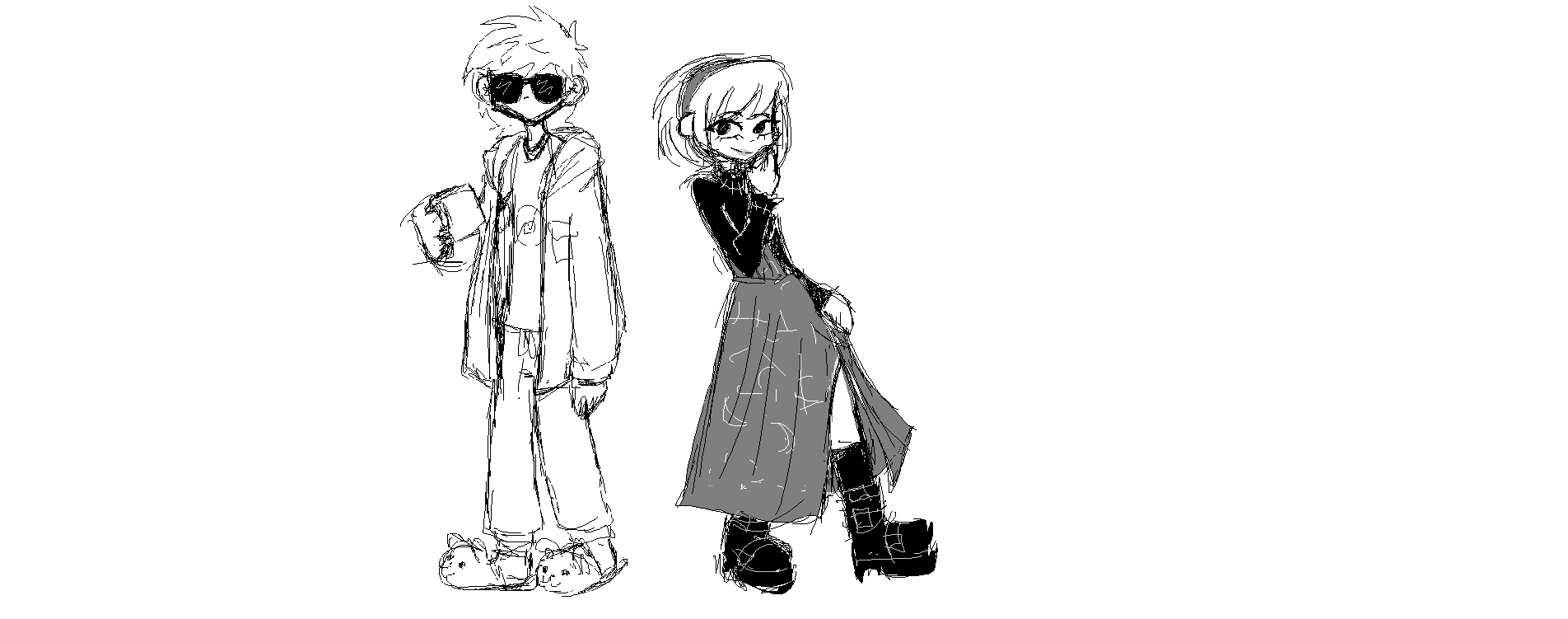 dave and rose but in clothes i picked for no reason